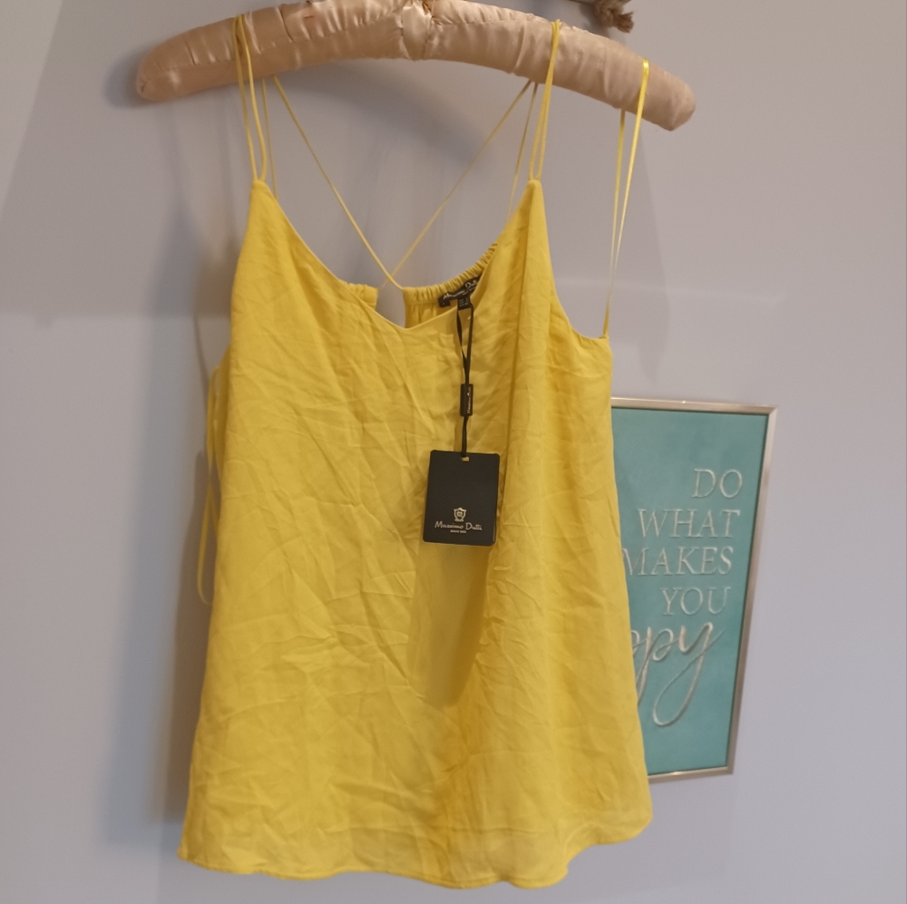 ⭐️PRICEDROP⭐️MASSIMO Dutti Silky lemon tank NWT - Picture 8 of 11